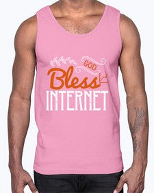 God bless internet 77#- internet- Cotton Tank