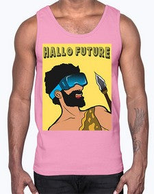 Hallo Future 497#- art pop art- Cotton Tank