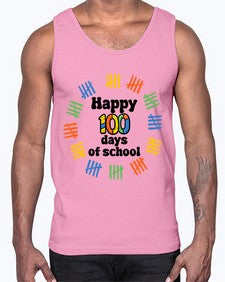 Happy one hundred Days of School 245#- one hundred days- Cotton Tank