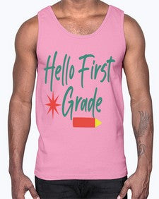 Hello First Grade 277#- first grade- Cotton Tank