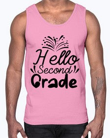 Hello Second Grade 322#- second grade- Cotton Tank