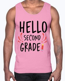 Hello Second Grade 327#- second grade- Cotton Tank