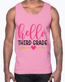 Hello Third Grade 350#- third grade- Cotton Tank