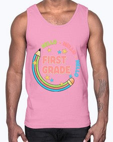 Hello first Grade Pencil 278#- first grade- Cotton Tank