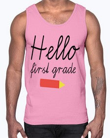 Hello first grade 274#- first grade- Cotton Tank