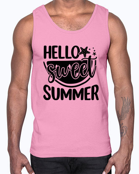 Hello sweet summer 01#- summer- Cotton Tank