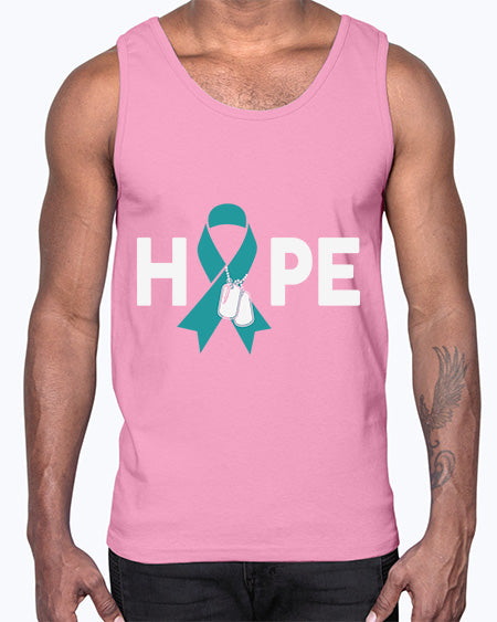Hope PTSD Awareness Dog tag 21#- PTSD- Cotton Tank