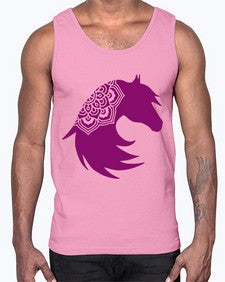 HorseFaceMandala 535#- mandala- Cotton Tank