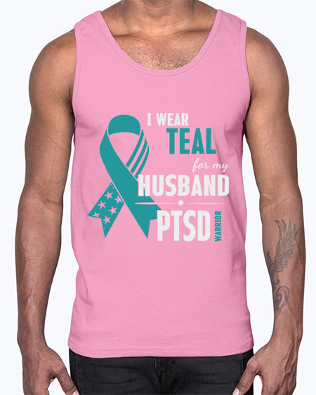 I Wear Teal For My 18#- PTSD- Cotton Tank