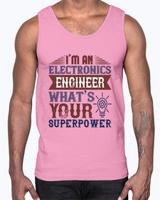 I am an electronics engineer whats superpower Style 184#- engineer- Cotton Tank