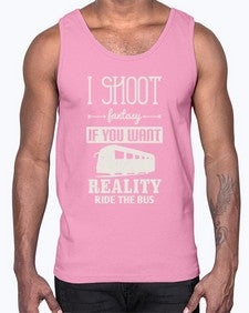 I shoot fantasy If you want reality ride the bus 2#- bus- Cotton Tank