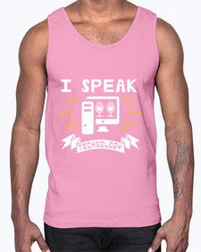 I speak technology 37#- computer- Cotton Tank