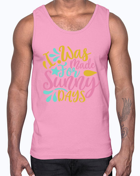 I was made for sunny days Style 63#- summer- Cotton Tank