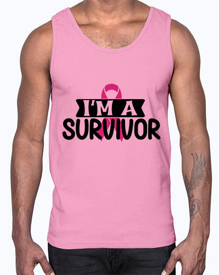 Im a Survivor 17#- breast cancer- Cotton Tank