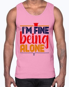 Im fine being alone 118#- chess- Cotton Tank