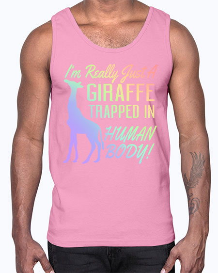 Im really just a giraffee trapped in human body- giraffee- Cotton Tank