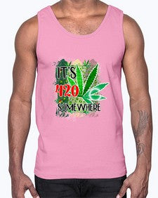 Its Somewhere 670#- marijuana- Cotton Tank