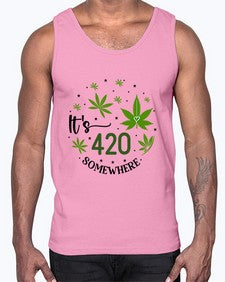 Its Somewhere 671#- marijuana- Cotton Tank
