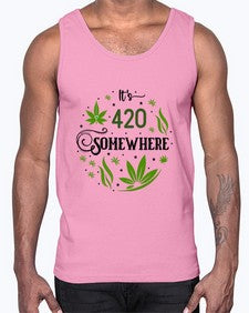 Its Somewhere 673#- marijuana- Cotton Tank