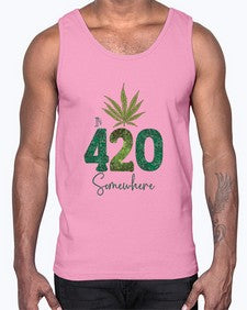 Its Somewhere Sublimation 676#- marijuana- Cotton Tank