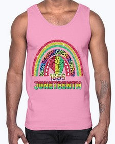 Juneteenth 1865 Rainbow 19#- black juneteenth- Cotton Tank