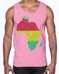 Juneteenth Crown Africa Flag 6#- black juneteenth- Cotton Tank