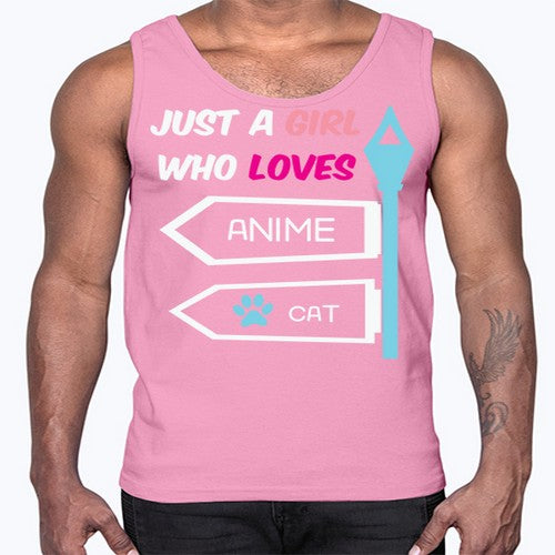 Just A Girl Who Loves Anime 264#- anime- Cotton Tank