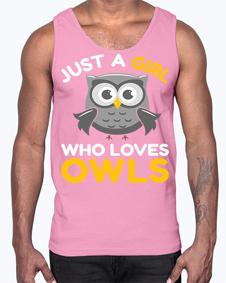 Just a Boy Who Loves A TurtleRabbit 11#- owl- Cotton Tank