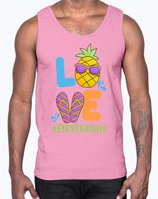 LOVE first Grade Summer Pineapple 515#- first grade- Cotton Tank