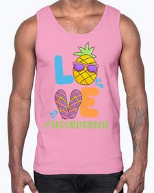 LOVE second Grade Summer Pineapple 526#- second grade- Cotton Tank