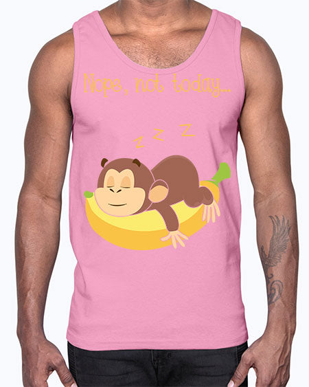 Lazy Monkey Nope Not Today 9#- monkey- Cotton Tank