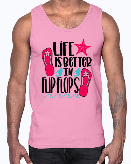 Life Is Better Is FlipFlops Style 31#- summer- Cotton Tank
