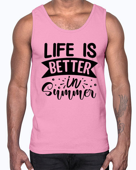 Life is better in Summer 01#- summer- Cotton Tank