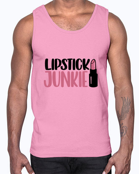 Lipstick Junkie Style 56#-makeup Cotton Tank