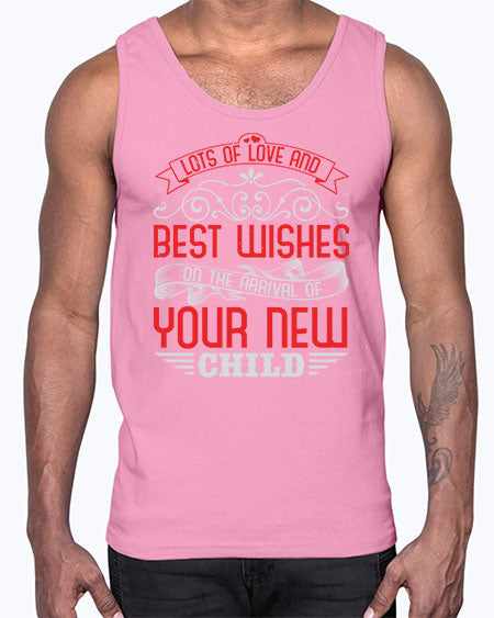Lots of loe and best wishes Style 145#- baby shower- Cotton Tank