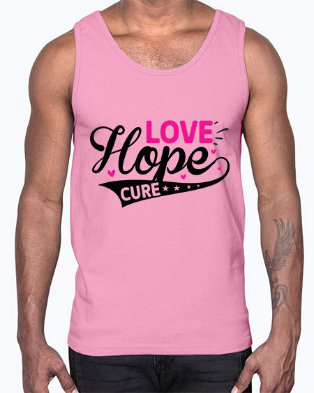 Love Hope Cure 14#- breast cancer- Cotton Tank