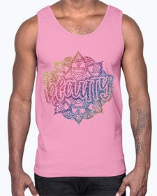 Mandala Beauty Rainbow Glitter 756#- mandala- Cotton Tank
