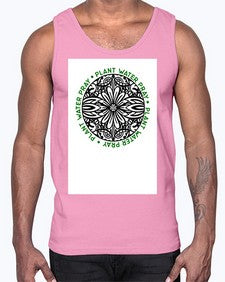 Mandala Garden Round 910#- mandala- Cotton Tank