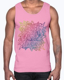 Mandala Teach Love Inspire Rainbow Glitter 762#- mandala- Cotton Tank