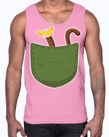 Monkey Banana Cute Monkey in 10#- monkey- Cotton Tank