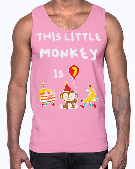 Monkey Birthday Little Monkey 12#- monkey- Cotton Tank