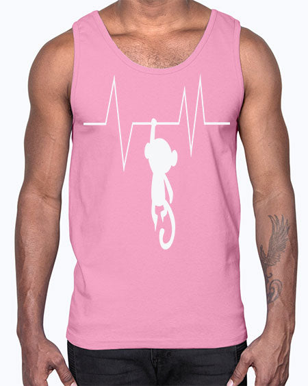 Monkey Heartbeat 14#- monkey- Cotton Tank
