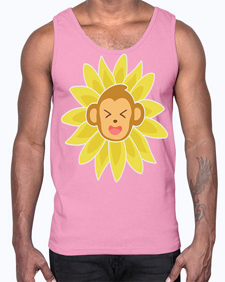 Monkey Sunflower 17#- monkey- Cotton Tank