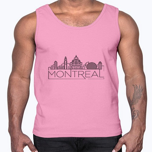 Montreal Minimal Skyline copy 1345#- cities- Cotton Tank