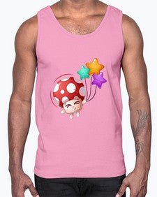 Mushroom 191#- cartoon food- Cotton Tank