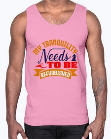 My tranquility needs to be refurbished 140#- chess- Cotton Tank