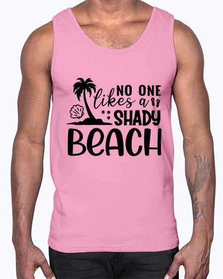 No one likes a shady beach 01#- summer- Cotton Tank