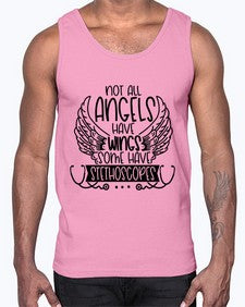 Not All Angels Have Wings Some Have Stethoscopes Style Style 1135#- nurse- Cotton Tank