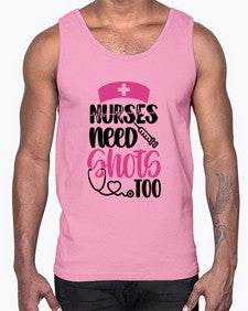 Nurses Need Shots Too Style Style 1252#- nurse- Cotton Tank