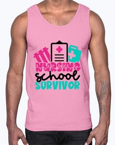 Nursing School Survivor Style Style 1278#- nurse- Cotton Tank